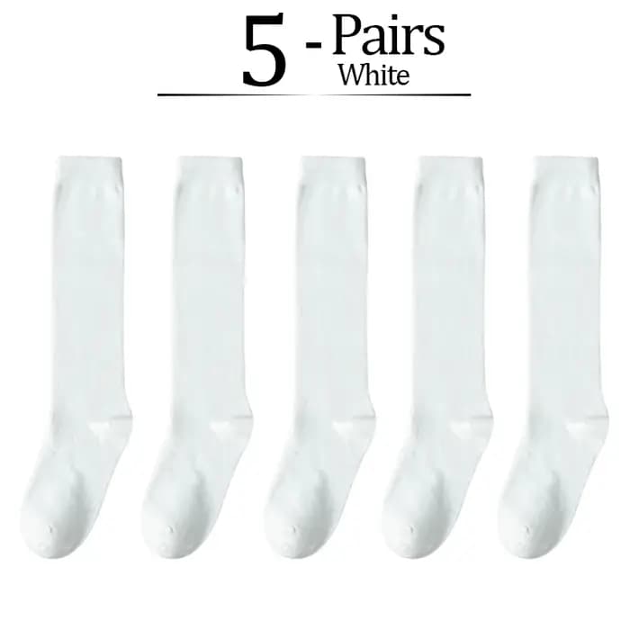 Chaussettes longues pour femmes, bas en coton biologique, couleur unie, chaudes, hautes jusqu'à la cuisse, pour dames et jeunes filles, mode streetwear, chaussettes décontractées au genou, style Haraj