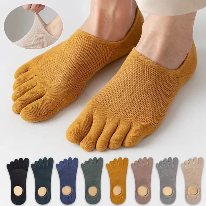 3 paires/lot chaussettes pour hommes respirant sueur nouveauté orteil