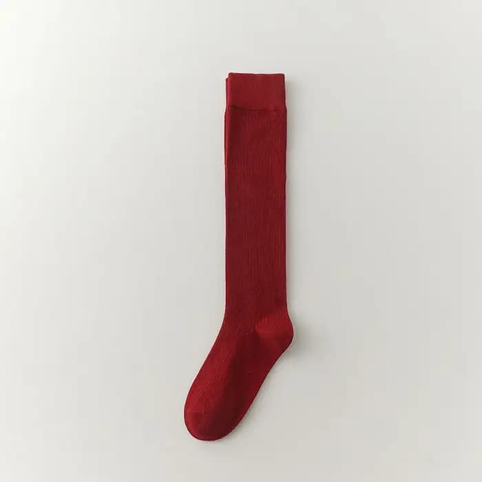 Chaussettes hautes en laine rayées pour femmes