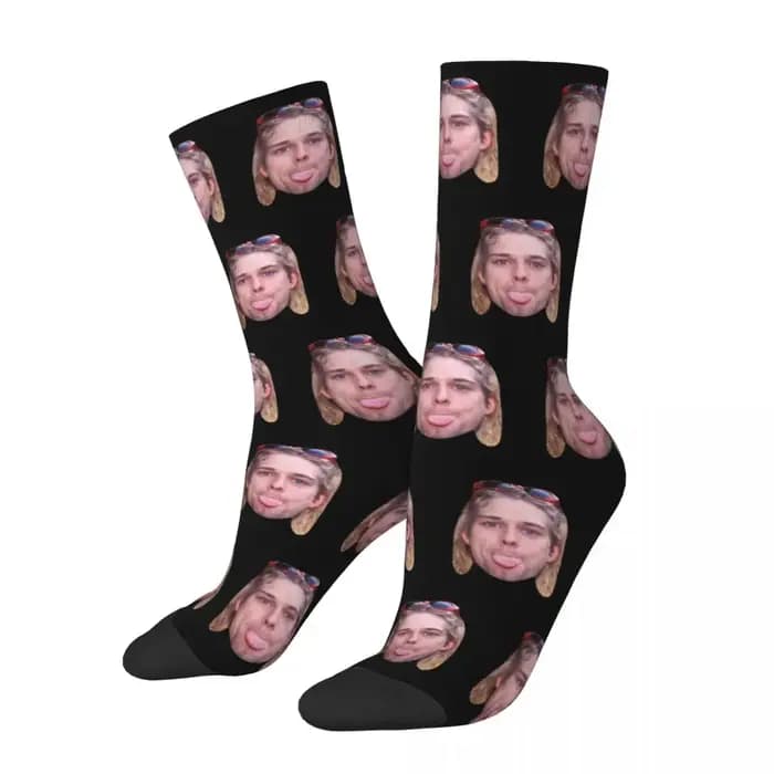 Kurt Cobain langue chaussettes hommes femmes Polyester