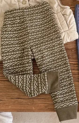 Leggings thermiques doublés de polaire pour filles