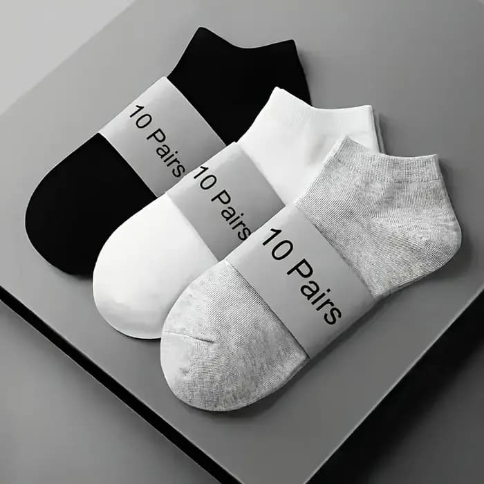 Chaussettes unisexes décontractées de couleur unie