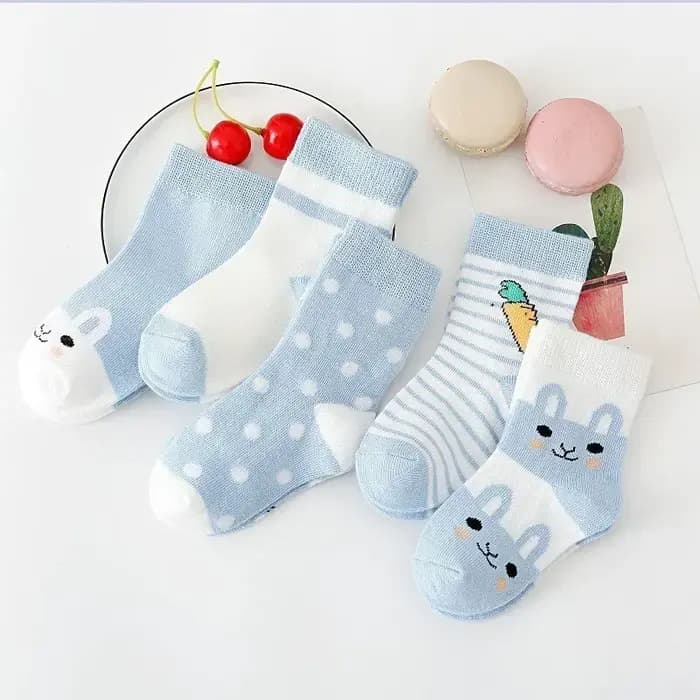 5 paires de chaussettes pour bébé nouveau-né garçon chaussettes 0-1-3-7Y enfants pur coton conception animale sans décoloration doux chaussettes pour enfants pour les filles