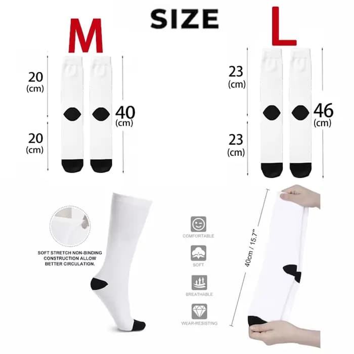 Chaussettes personnalisées à la mode avec impression 3D