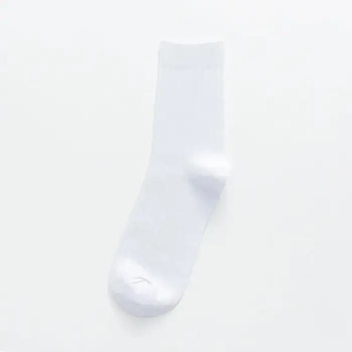 Femmes hommes chaussettes élastiques couleur unie mode classique rayé JK