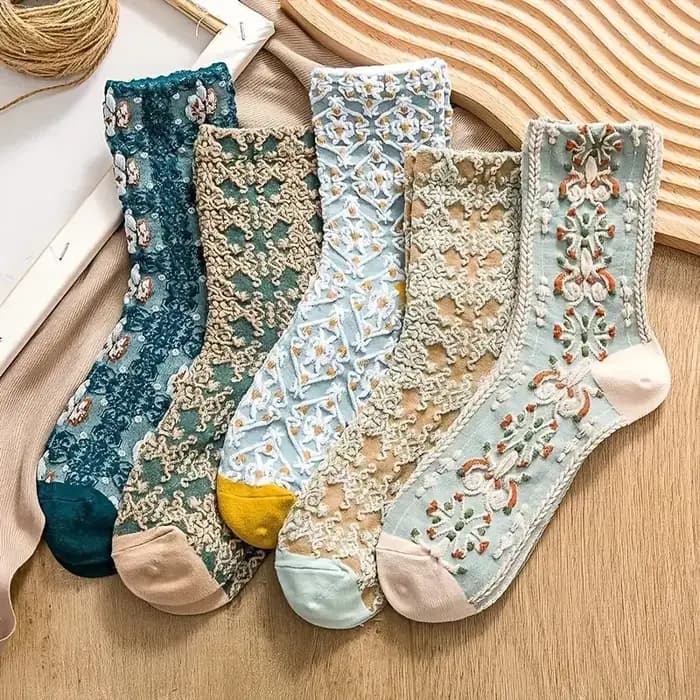 Chaussettes d'instituts tridimensionnels rétro
