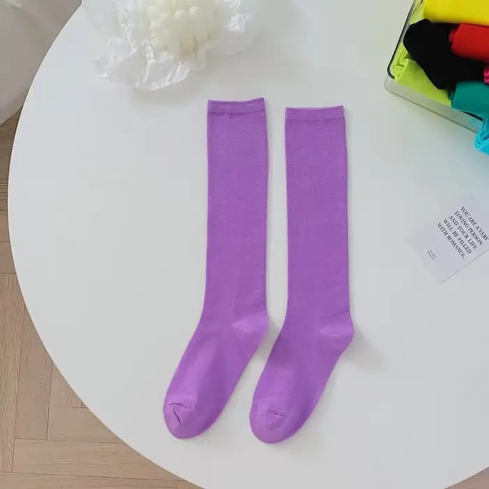 Chaussettes hautes décontractées en coton pour femmes