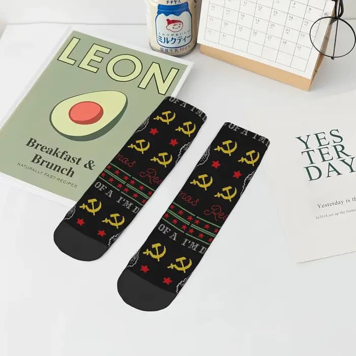 Karl Marx je rêve d'un rouge chaussettes de noël imprimer gothique
