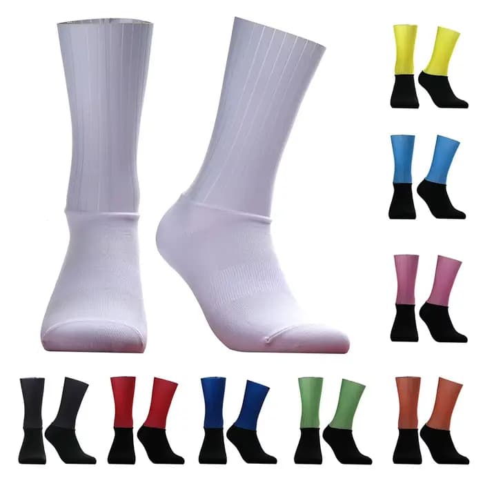 Chaussettes aérodynamiques de l'équipe de vélo