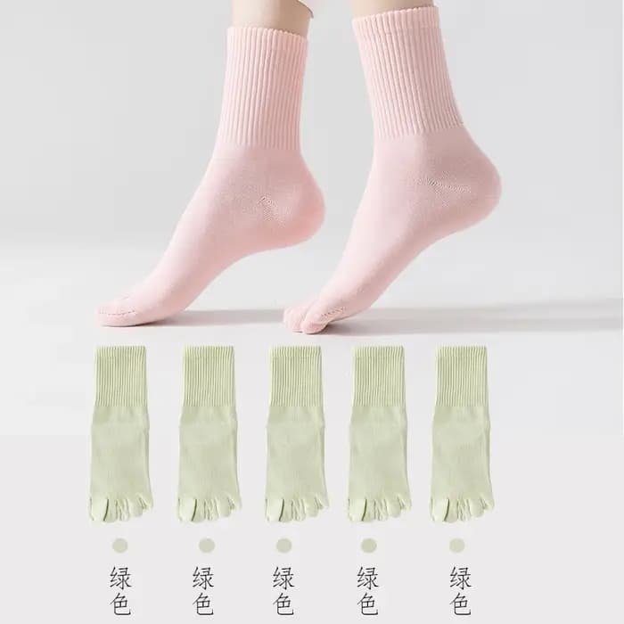Chaussettes en coton à cinq doigts pour femmes