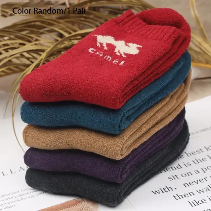 1 paire de chaussettes en laine épaisse pour hommes/femmes