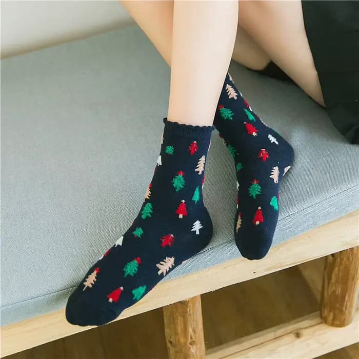 Chaussettes de Noël épaisses en coton doux pour femmes