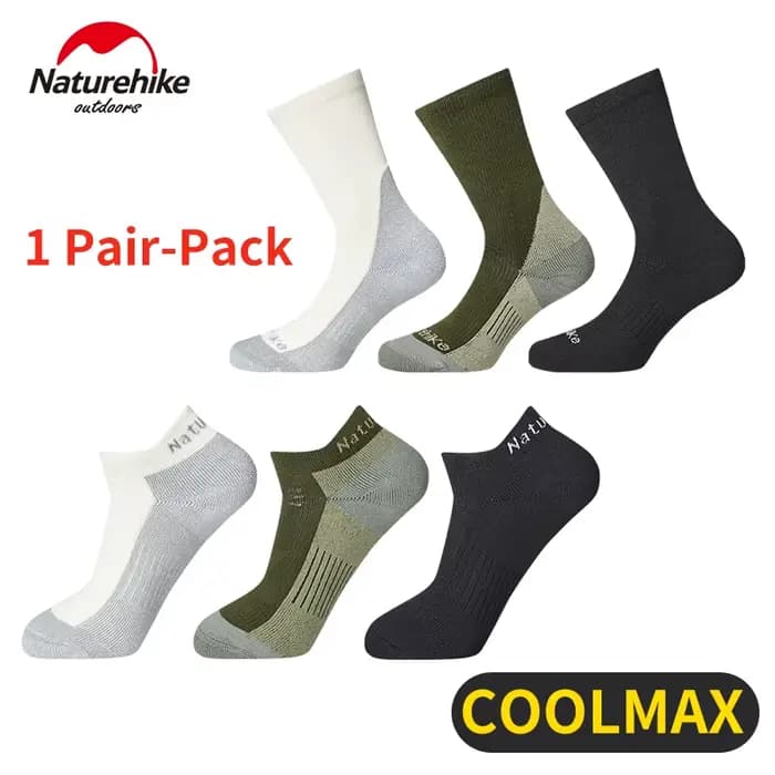 Natureifa-Chaussettes de randonnée en plein air à séchage rapide pour hommes et femmes