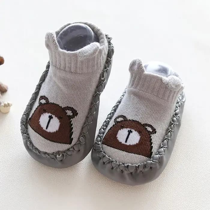 Chaussettes pour bébé, pantoufles avec semelles en caoutchouc
