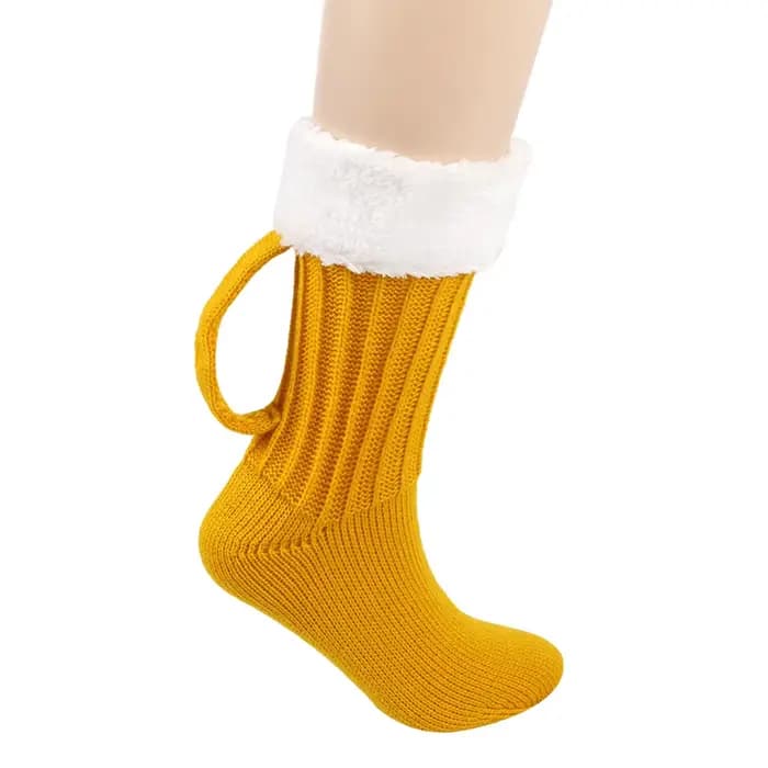 Chaussettes épaisses pour tasse de bière pour femmes et hommes