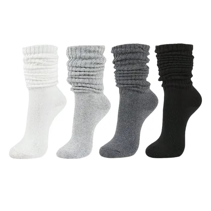 Chaussettes en tricot amples pour femmes, chaussettes amples, chaussettes froissées pour femmes, chaussettes d'équipage, automne et hiver