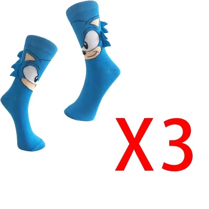 Chaussettes pour enfants Sonics, chaussettes mignonnes, chaussettes en coton pour garçons, chaussettes fines d'hiver et de printemps, chaussettes de dessin animé, cadeaux d'anniversaire pour enfants