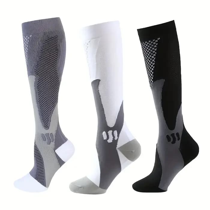 1/3 paires de chaussettes de compression unisexes en nylon pour l'été