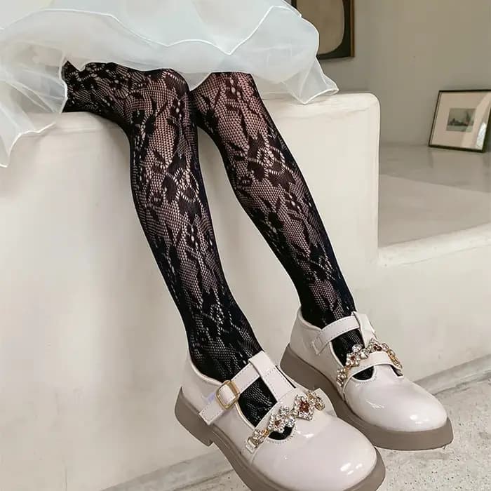 Collants de Ballet fleur adolescent bas bébé culotte bas pour enfants Rose Lolita