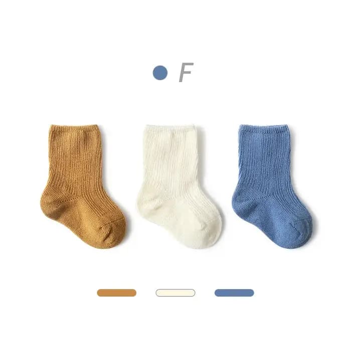 3 paires de chaussettes en coton pour bébé fille et garçon, accessoires de vêtements d'hiver pour bébé, couleur Pure, en coton peigné, pour l'automne