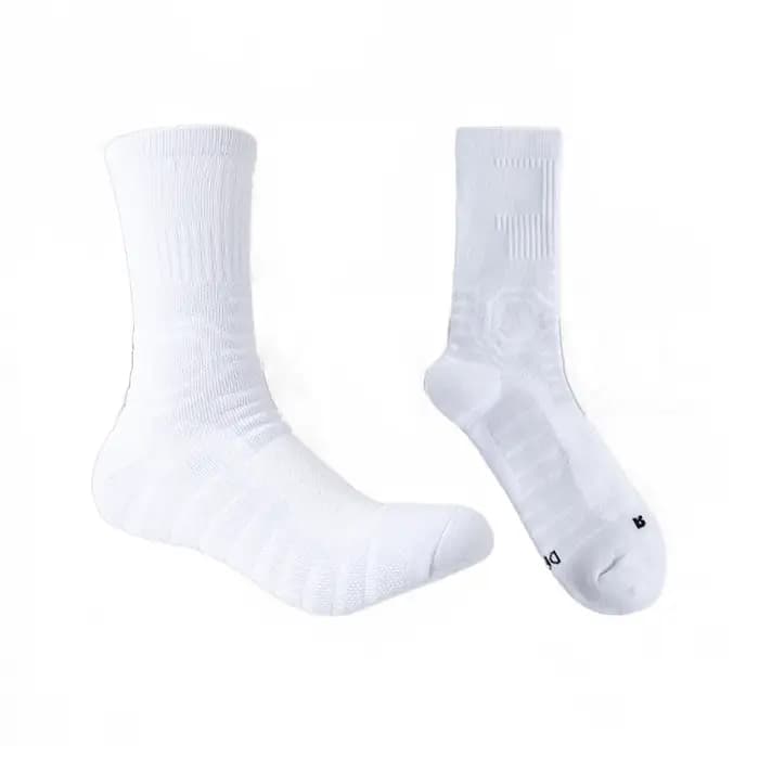 1 paire de chaussettes de basket-ball mi-longues avec fond de serviette épais, chaussettes de sport