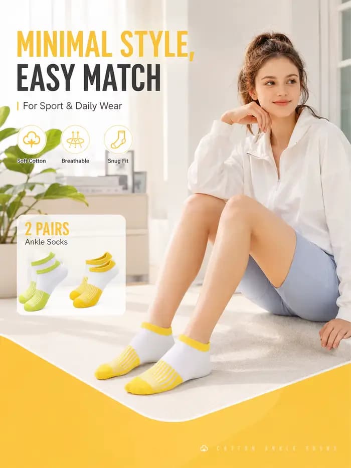 1/4/6 paires de chaussettes pour femmes, couleur unie, respirantes, en coton, rembourrées, coupe basse, pour le sport, la course, antidérapantes, évacuant l'humidité