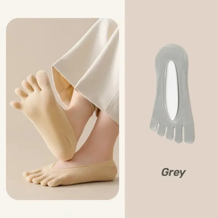 1/3/5 paires de chaussettes orthopédiques pour femmes, Design côtelé, coupe basse, soulagement des oignons, séparateur d'orteils à cinq doigts, EU 34-39