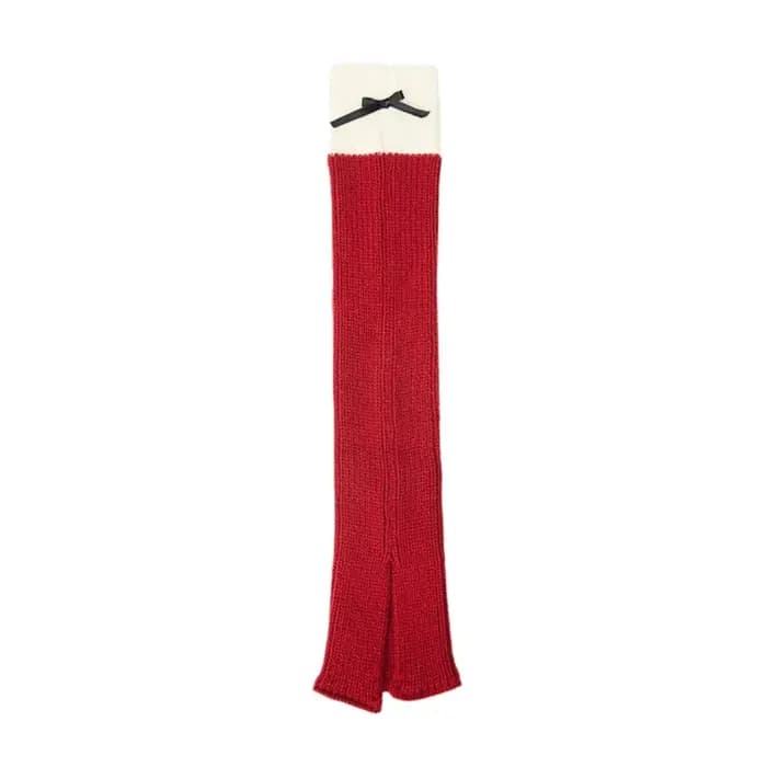 Chaussettes longues en tricot rouge pour le Nouvel An