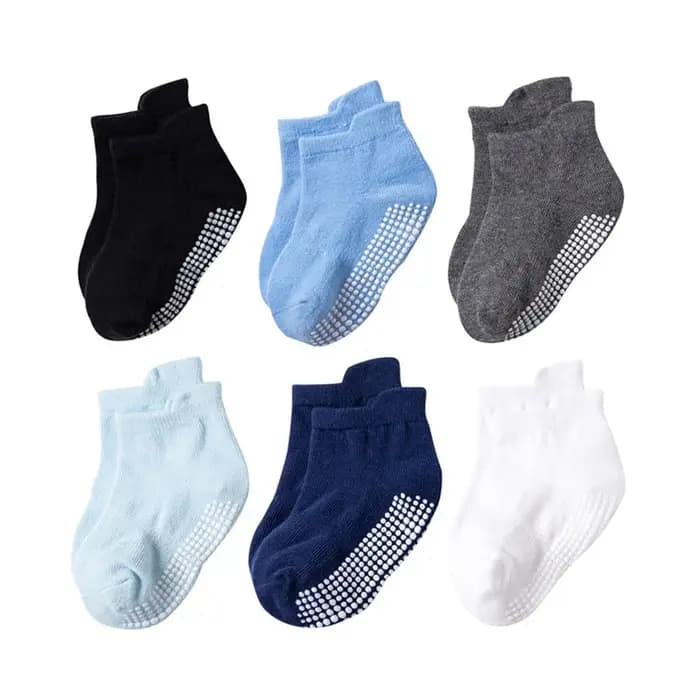 6 paires de chaussettes de sol antidérapantes pour bébés