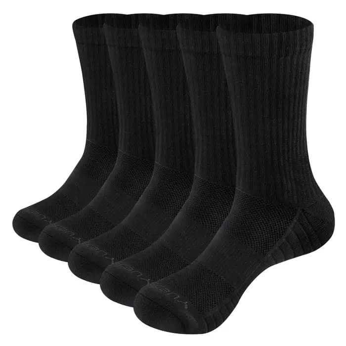 YUEDGE hommes épais respirant coton coussin équipage Sports de plein air randonnée Trekking chaussettes travail botte