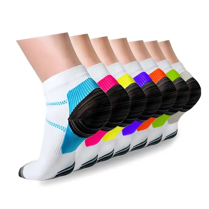 7Paires / 5Paires Chaussettes de compression Fasciite plantaire Relief Coussinets de pied pour femmes Hommes Soutien de cheville Talon Éperons Chaussettes de protection de la douleur