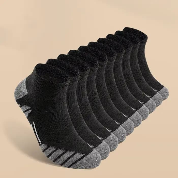 10 paires Cool hommes noir blanc quatre saisons coton chaussette ensemble mâle couleur unie respiran