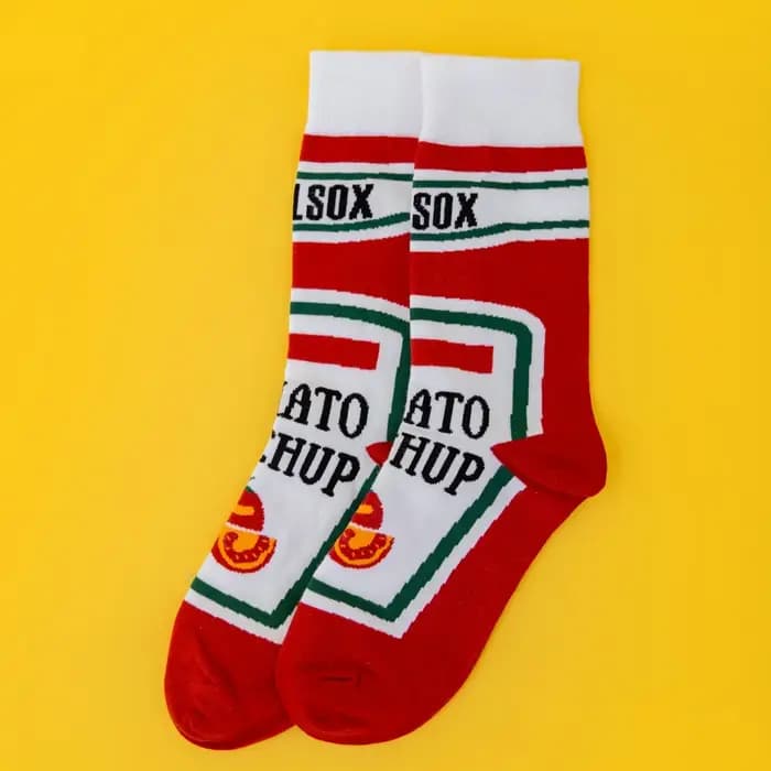1 paire de chaussettes tomates créatives et élégantes