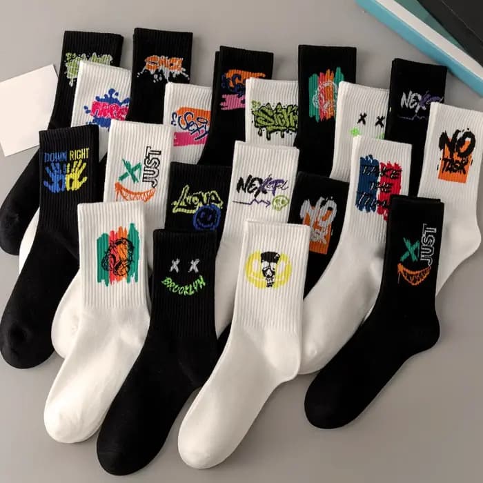 5/10 paires de chaussettes de sport à la mode pour Couple