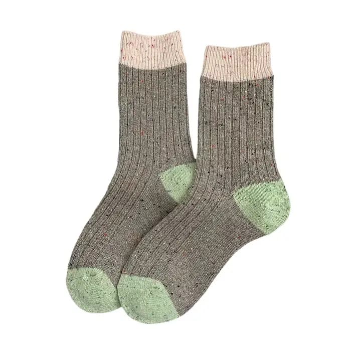 Chaussettes en laine douce pour femmes, optique, rayures, document bonbon, mode coréenne, chaud, nouveauté, doux, décontracté, hiver, automne, nouveau