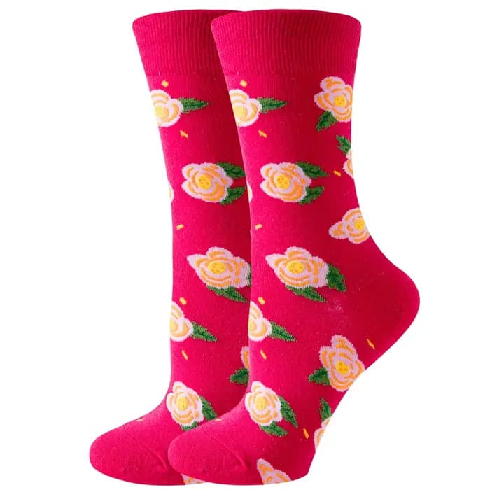Femmes Designer mode drôle créatif Tube moyen coton femme coloré mignon motif Animal plante sport chaussette merveille chaussettes cadeau