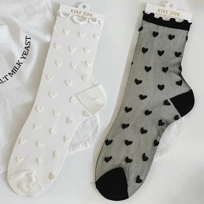 Chaussettes françaises en dentelle pour femmes