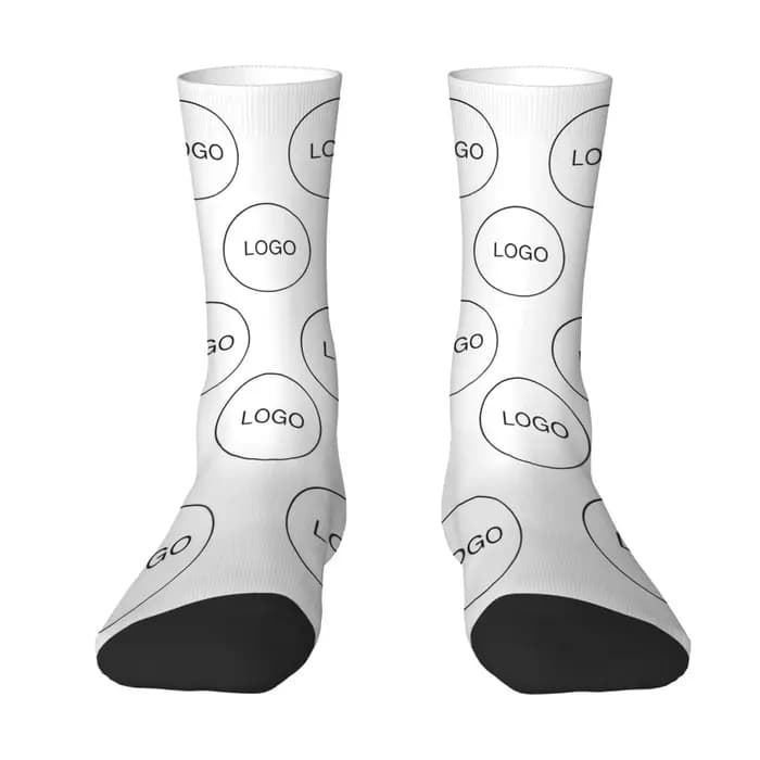 Chaussettes douces personnalisées avec logo et motif imprimé