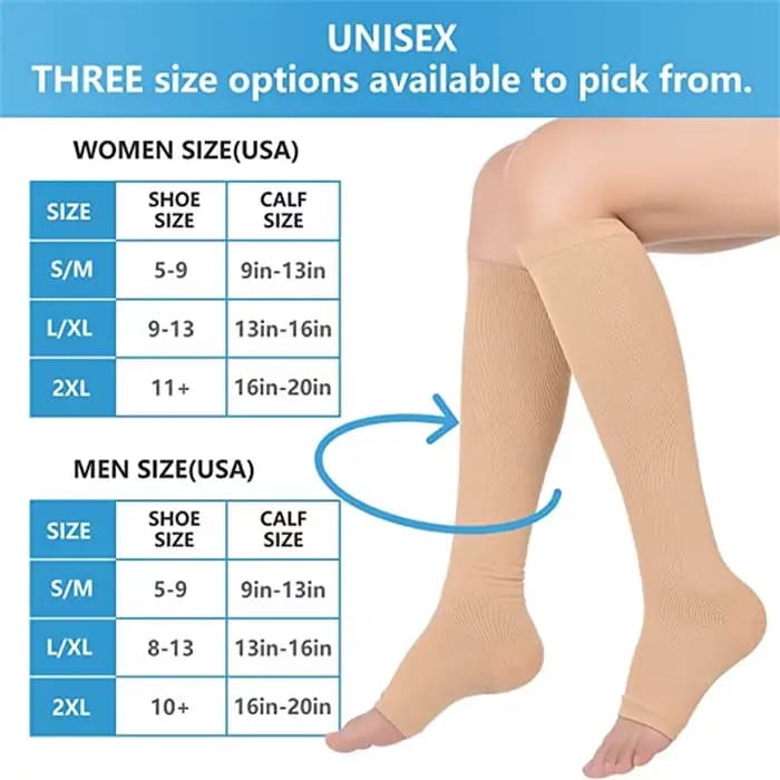 1 paire de chaussettes de Compression S-XXL médicales pour prévenir les varices