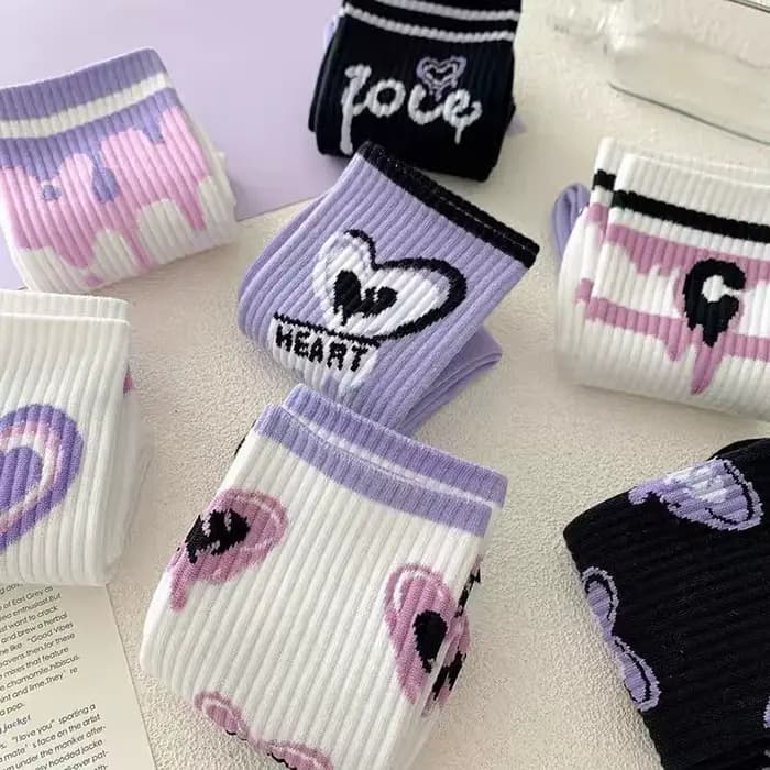 Lot de 5 paires de chaussettes pour femmes, chaussettes de sport confortables et polyvalentes, style Preppy personnalisé, tendance, à la mode, pour filles