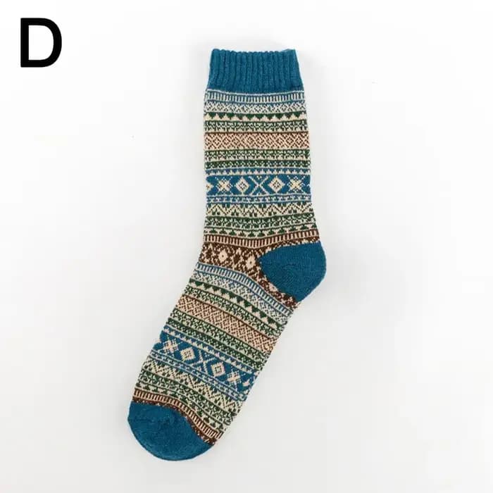 Chaussettes pour hommes rétro ethnique haut Tube Stocks automne hiver épais chaud chaussettes japonais épais Ins chaussettes respirant