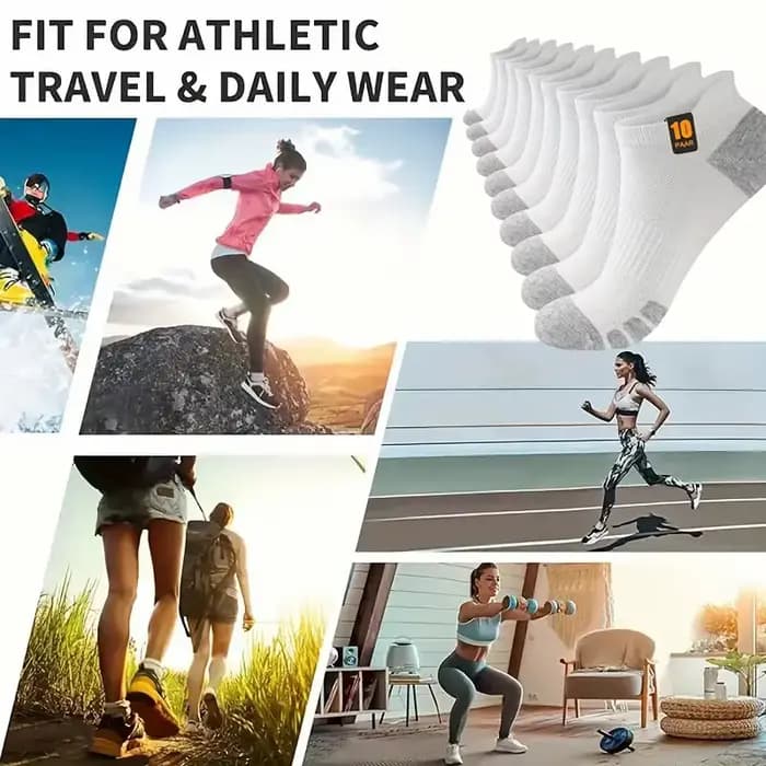 10/30 paires de chaussettes de sport à coupe basse pour hommes et femmes