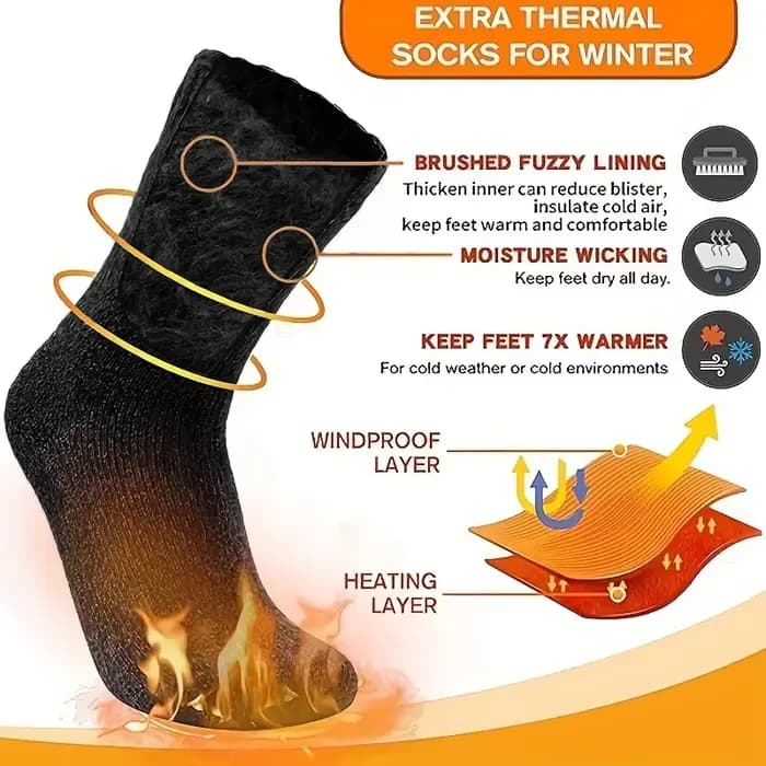 Chaussettes en laine ultra épaisses pour hommes en automne et en hiver