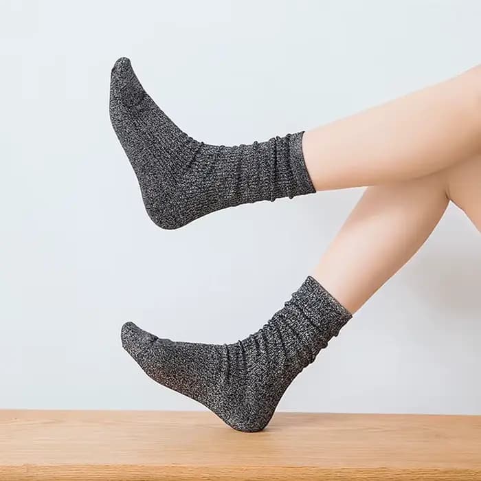 Chaussettes à paillettes brillantes pour femmes