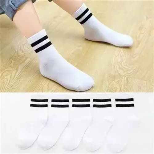 5 paires/lot enfants 100% coton chaussettes d'école pour bébé garçons filles infantile mode respirant 3-13 ans