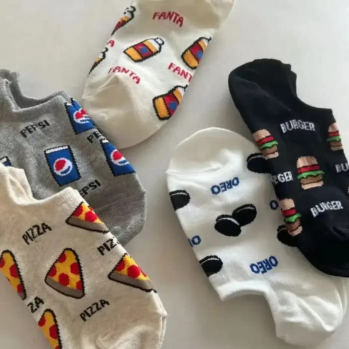 5 paires de chaussettes courtes à Section fine