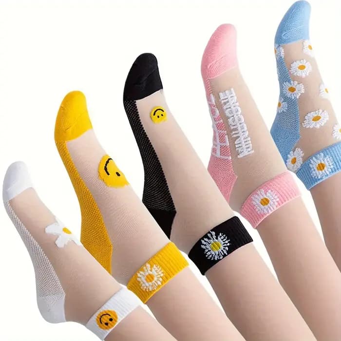 Andr& Smiley-Ensemble de chaussettes courtes pour femmes