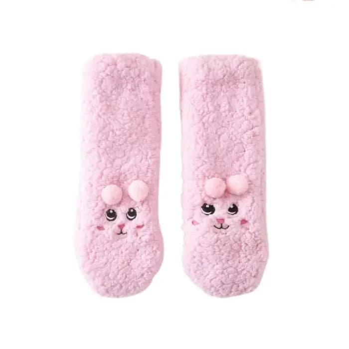 Chaussettes thermiques épaisses brodées douces