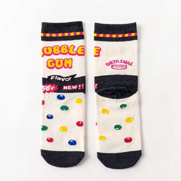 1 paire mode femmes chaussette drôle mignon dessin animé Snack lait Biscuits chocolats tomate nourriture heureux japonais Harajuku Skateboard chaussettes