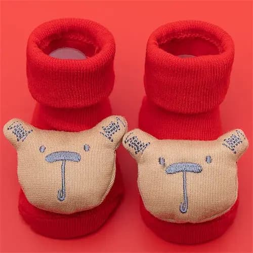 Chaussettes rouges de noël pour bébés garçons et filles